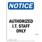 NOTICE Authorized I.T. Staff Only