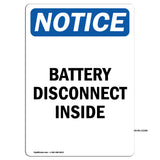 NOTICE Battery Disconnect Inside