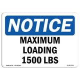 NOTICE Maximum Loading 1500 Lbs