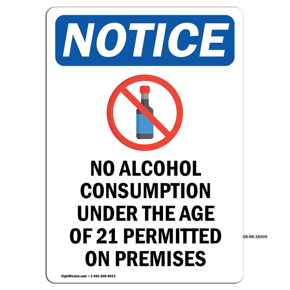 NOTICE No Alcohol Consumption