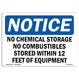 NOTICE No Chemical Storage No Combustibles