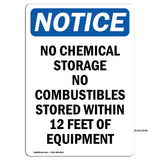 NOTICE No Chemical Storage No Combustibles