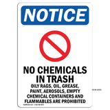 NOTICE No Chemicals In Trash