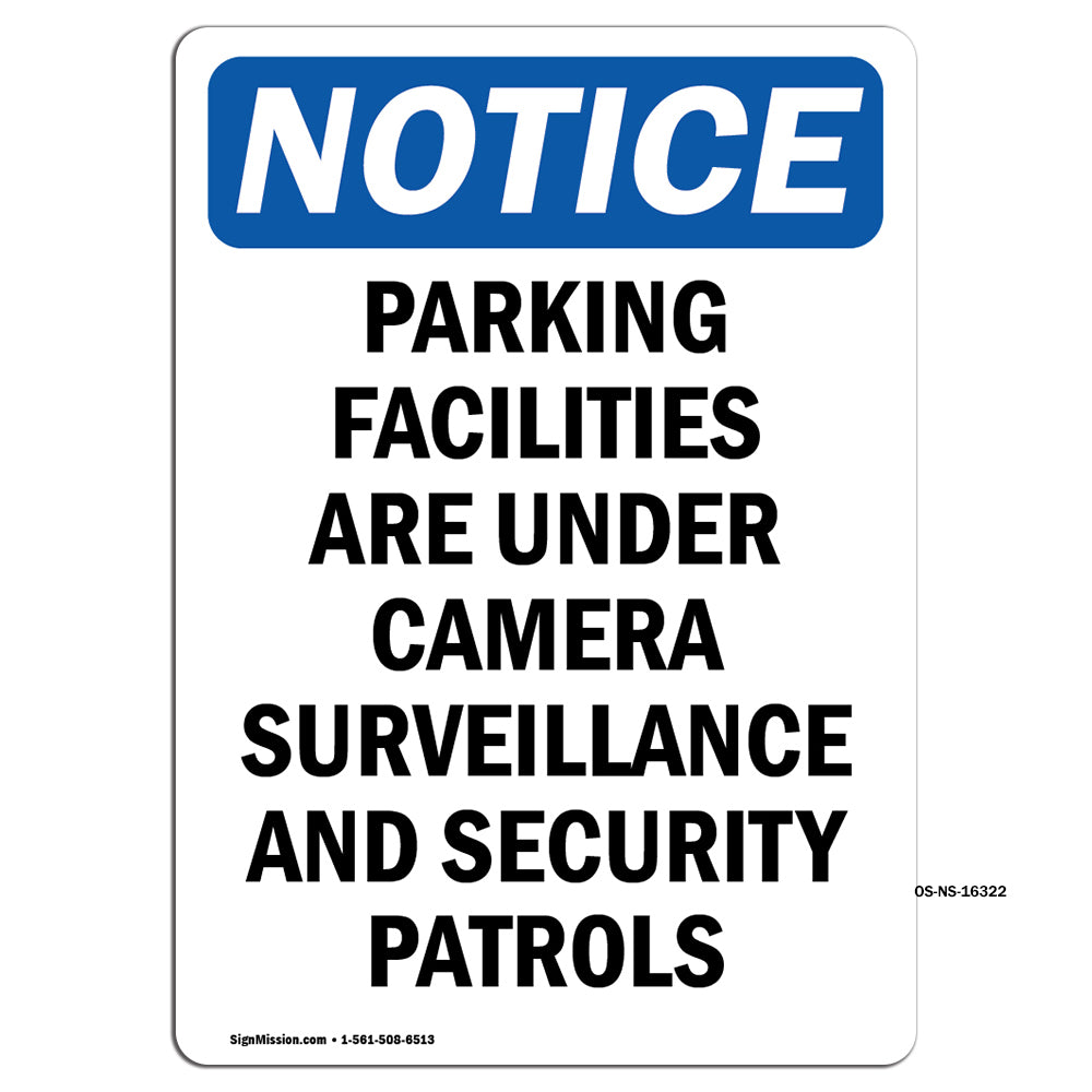 NOTICE Parking Facilities Surveillance Patrols
