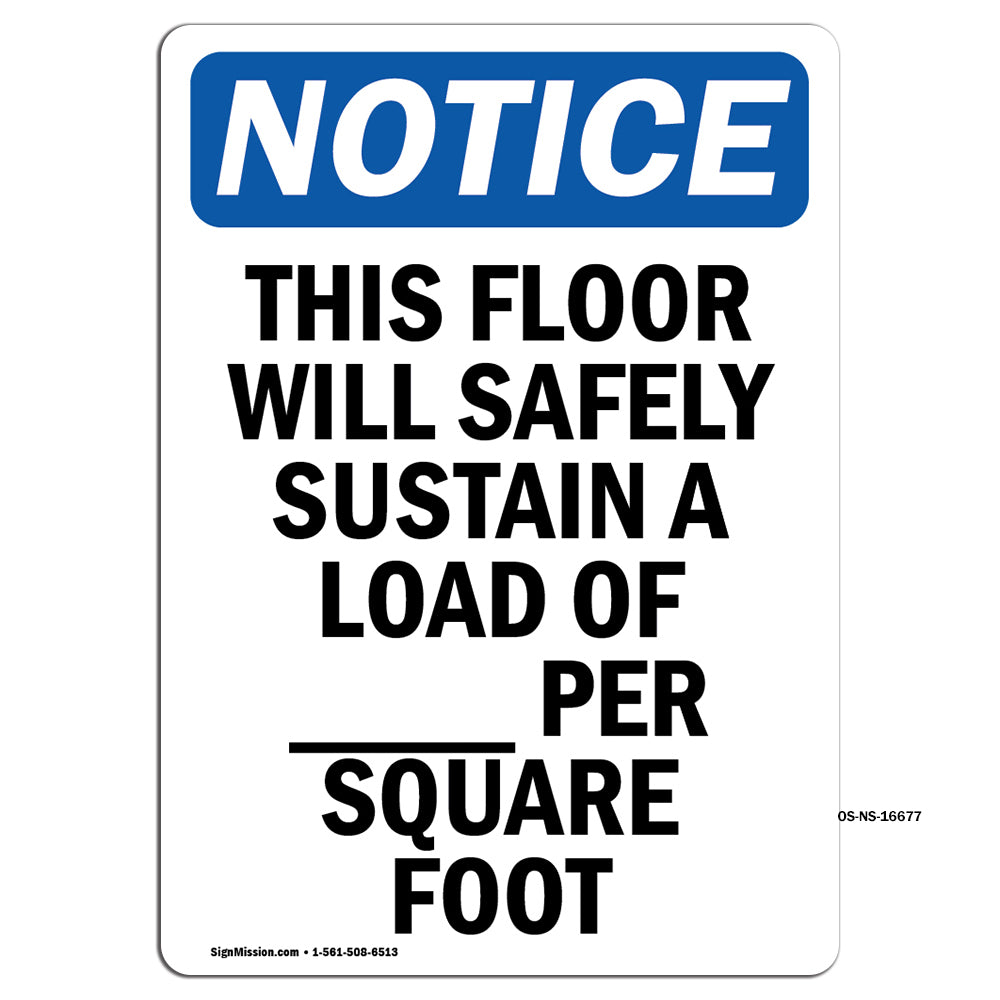 NOTICE This Floor Will Safely
