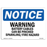 NOTICE Warning Battery Cables Can Be Pinched