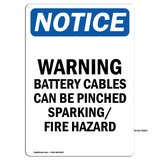 NOTICE Warning Battery Cables Can Be Pinched