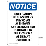 Notification To Consumers Physician Assistants