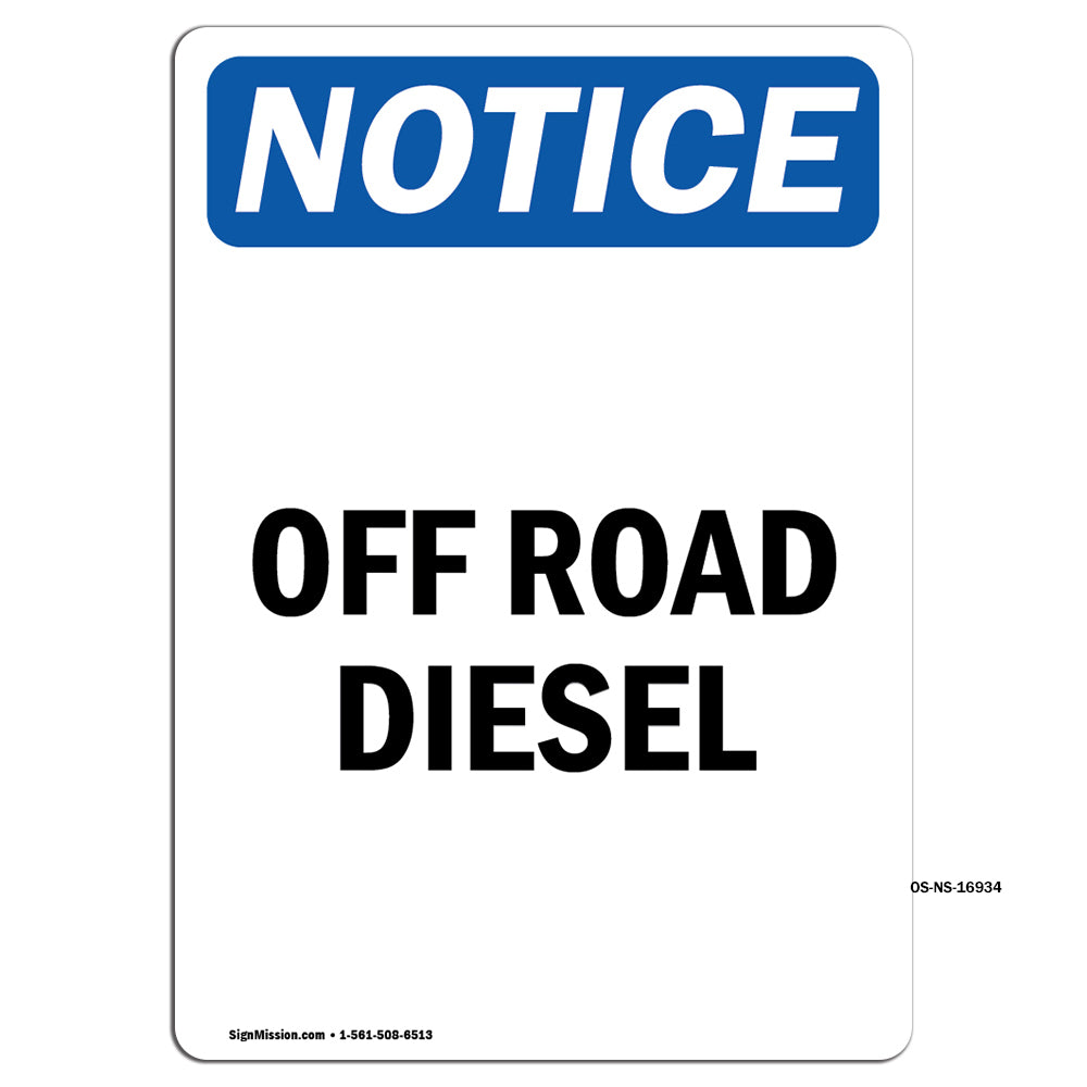 Off Road Diesel Sign