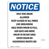 Only One Drum Allowed Keep Closed At All