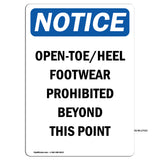 Open-Toe Heel Footwear Prohibited Beyond