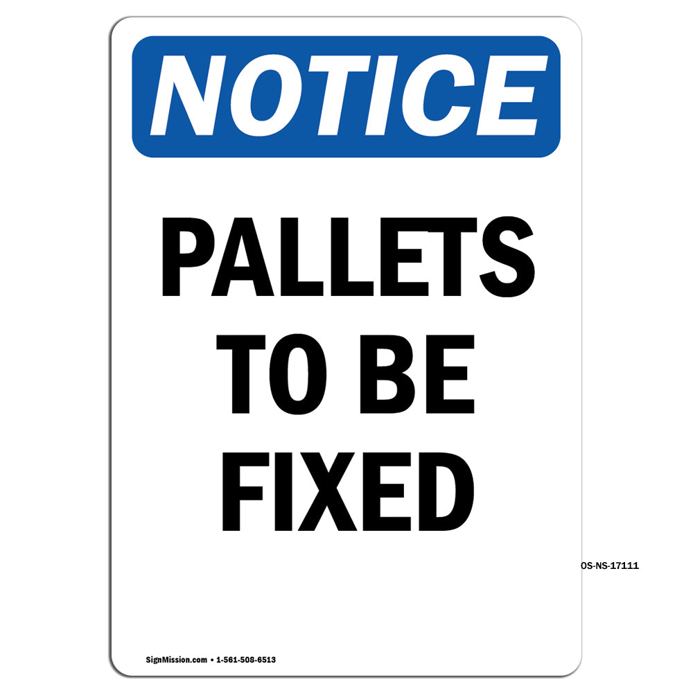 Pallets To Be Fixed
