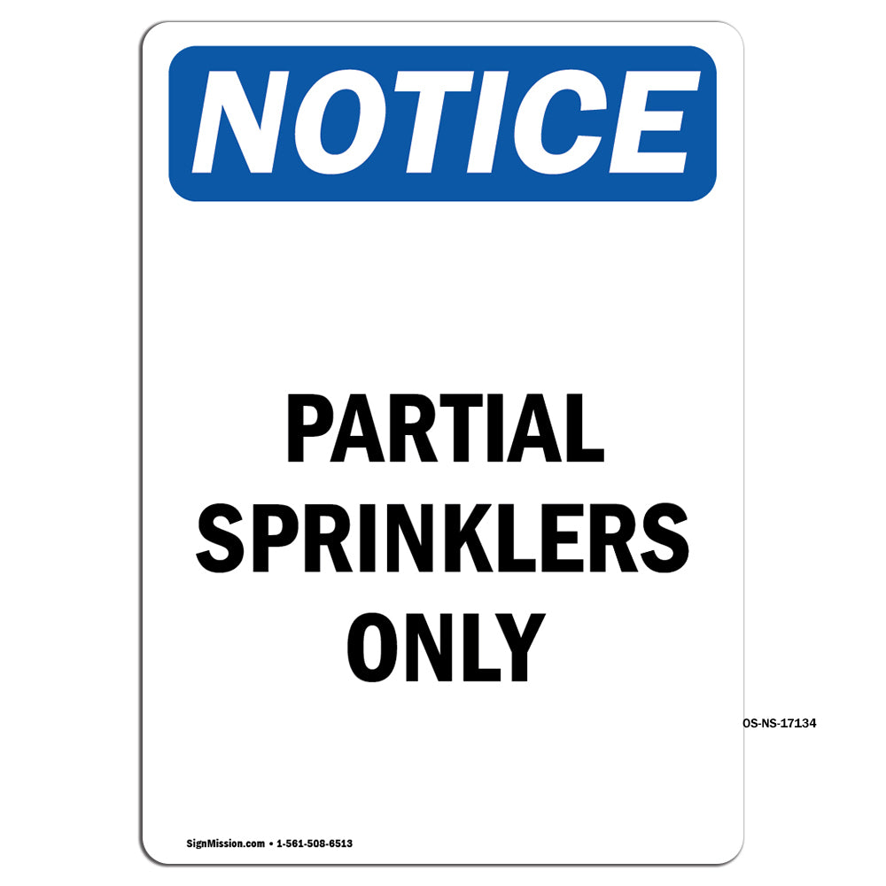 Partial Sprinklers Only