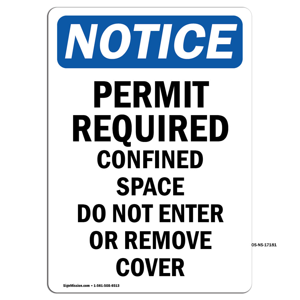 Permit Required Confined Space Do Not Enter Sign
