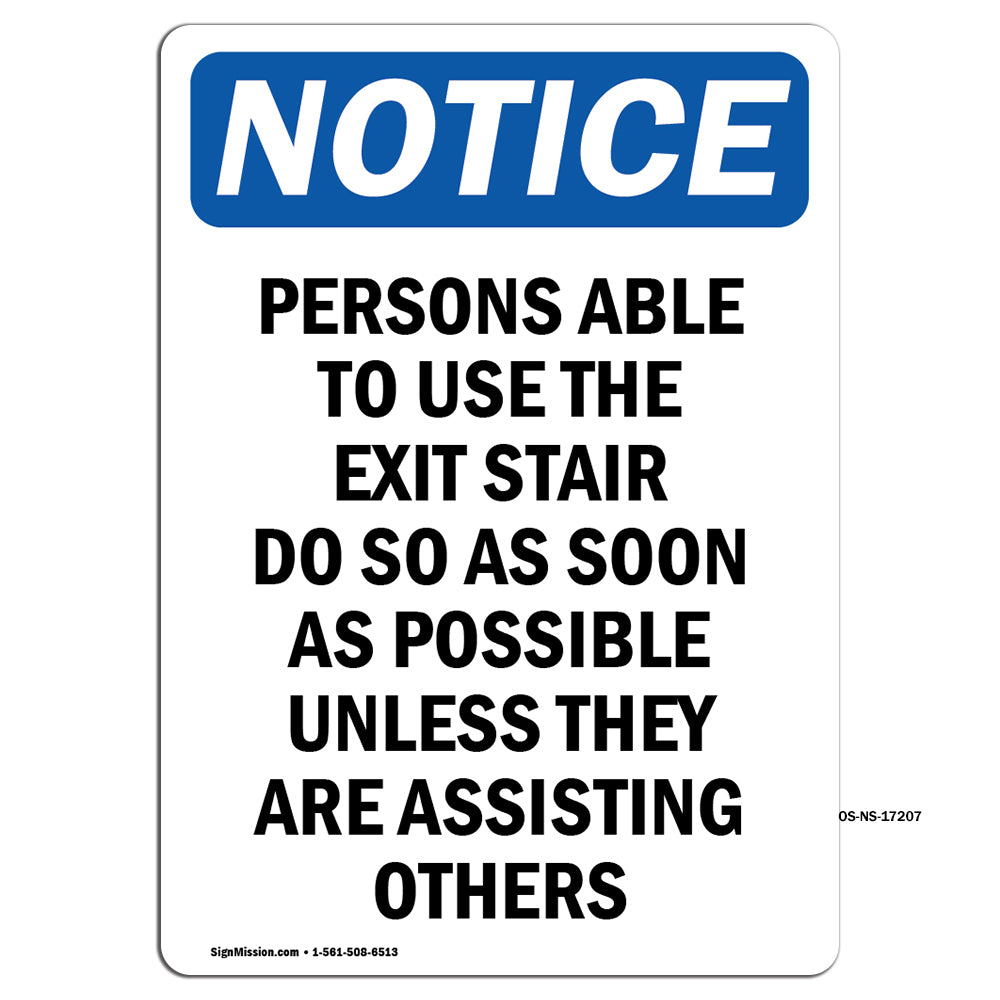 Persons Able To Use The Exit Stair Do So