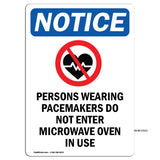 NOTICE Pacemakers Do Not Enter Microwave Oven