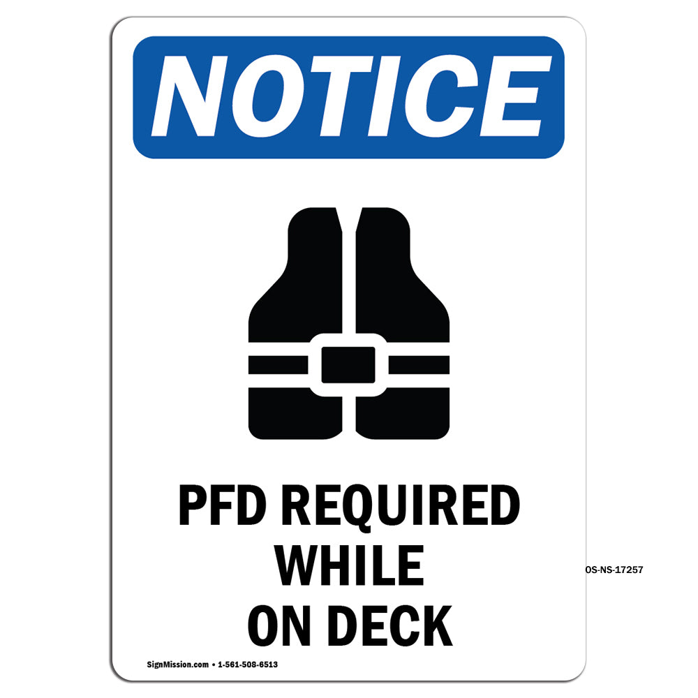 PFD Required While On Deck