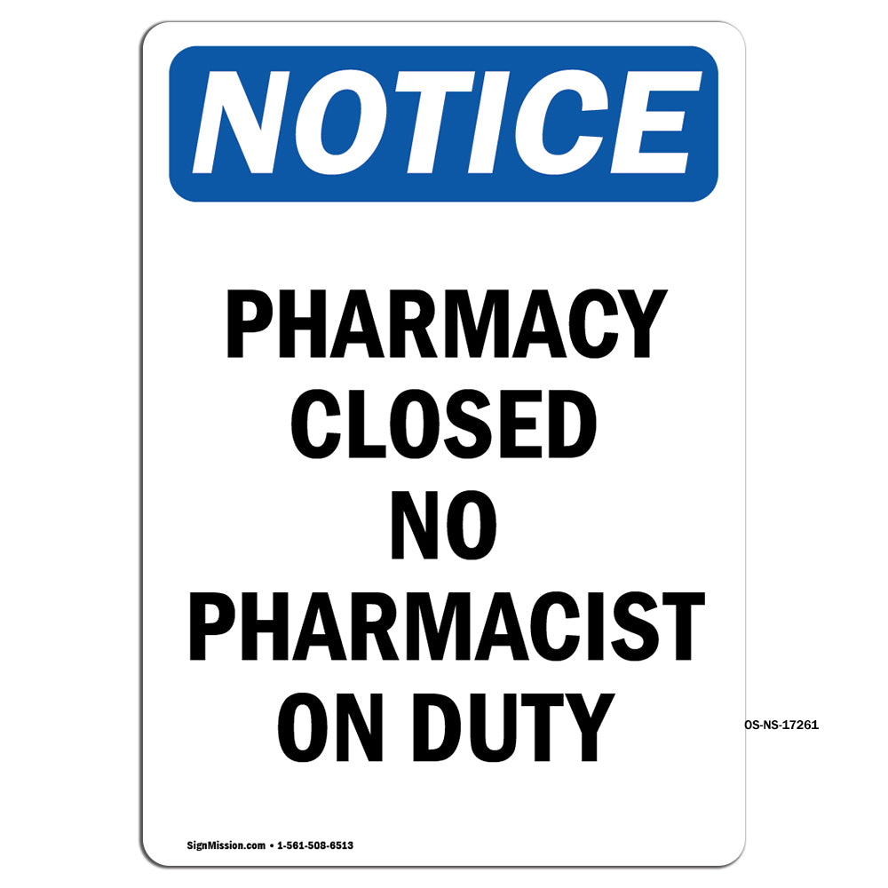 Pharmacy Closed No Pharmacist On Duty