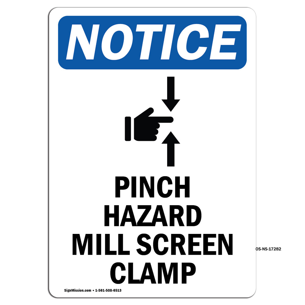 Pinch Hazard Mill Screen Clamp