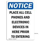 Place All Cell Phones And Electronic Devices