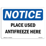 Place Used Antifreeze Here