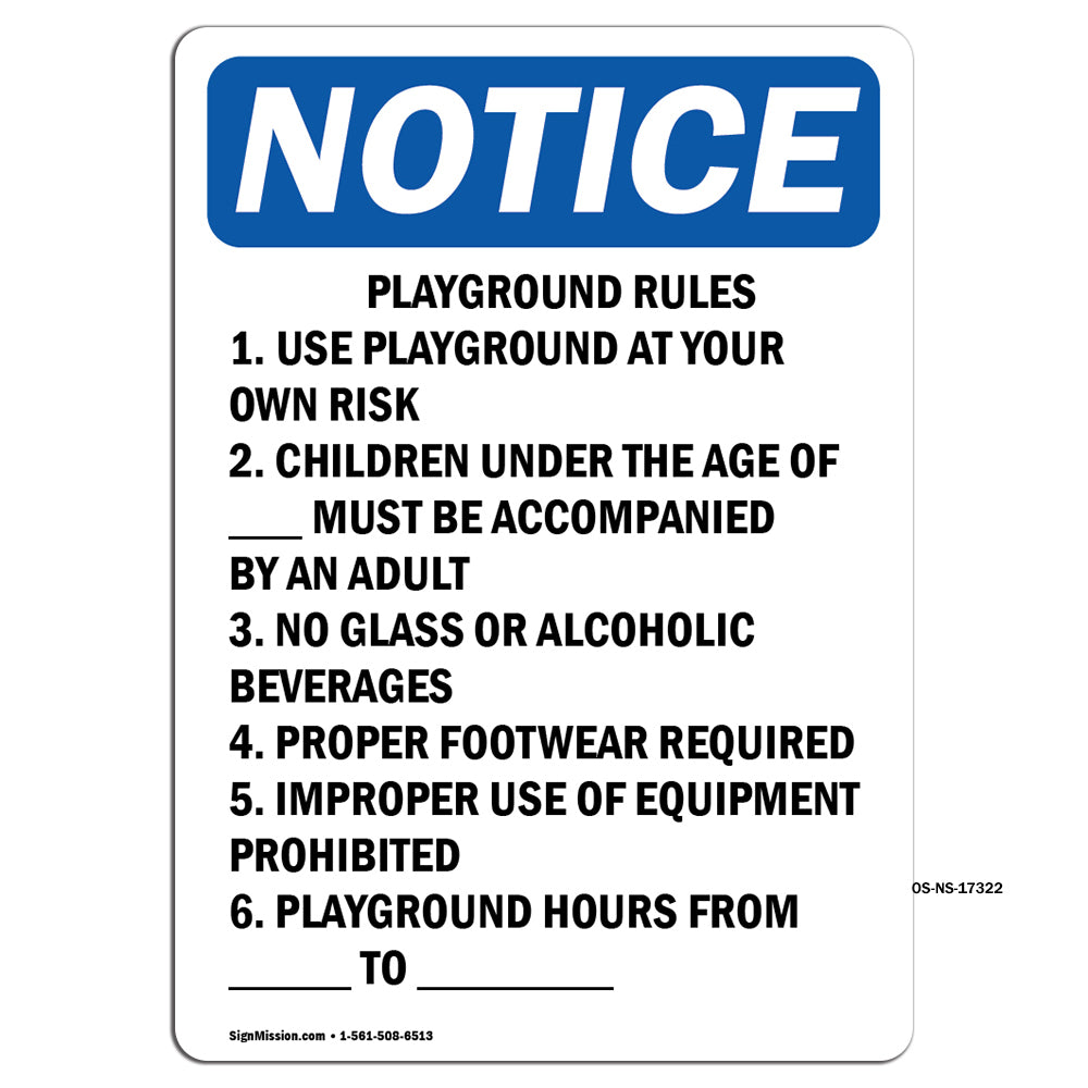 Playground Rules 1. Use Playground At Your
