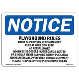 Playground Rules Adult Supervision Recommended