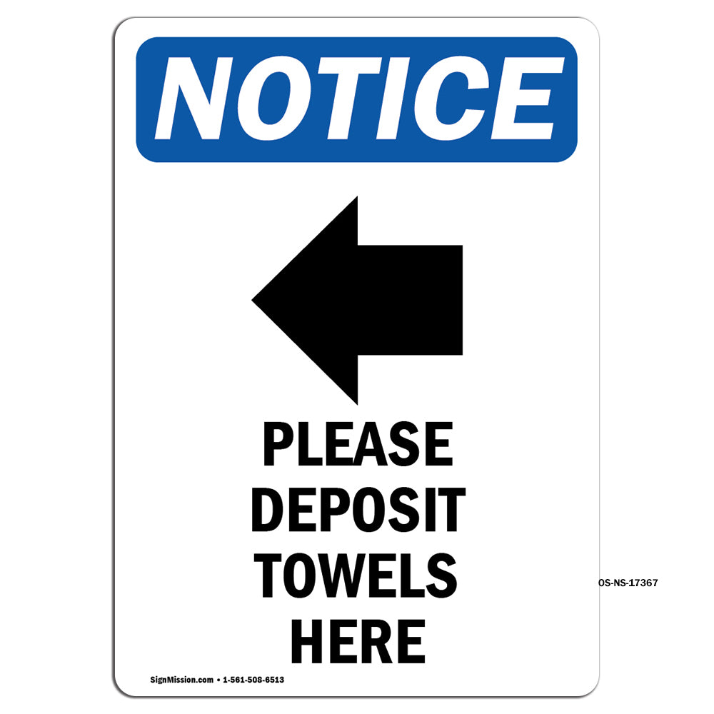 Please Deposit Towels Here [Left