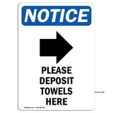 Please Deposit Towels Here [Right