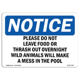 Please Do Not Leave Food Or Trash Out Overnight