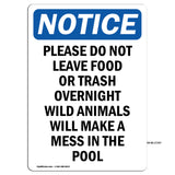 Please Do Not Leave Food Or Trash Overnight