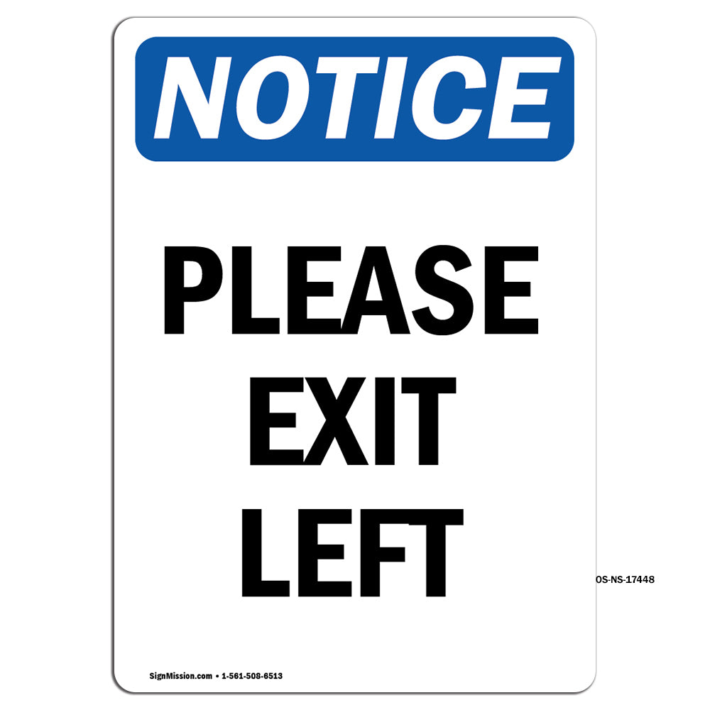 Please Exit Left