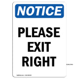 Please Exit Right