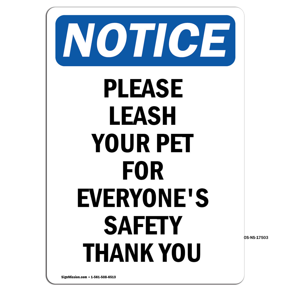 Please Leash Your Pet For Everyone's Safety