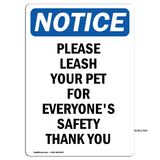 Please Leash Your Pet For Everyone's Safety