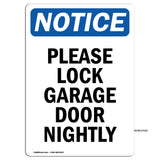 Please Lock Garage Door Nightly