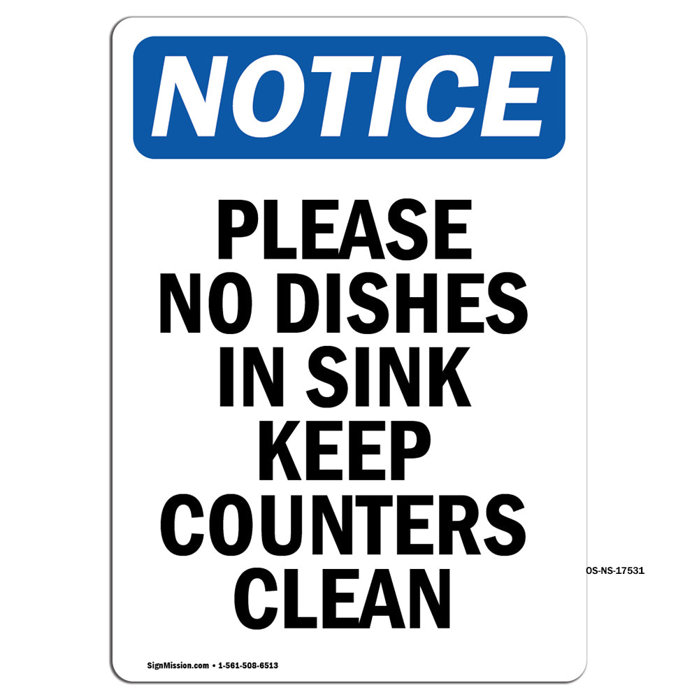 Please No Dishes In Sink Keep Counters Clean
