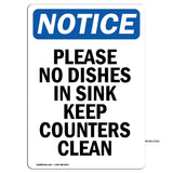 Please No Dishes In Sink Keep Counters Clean