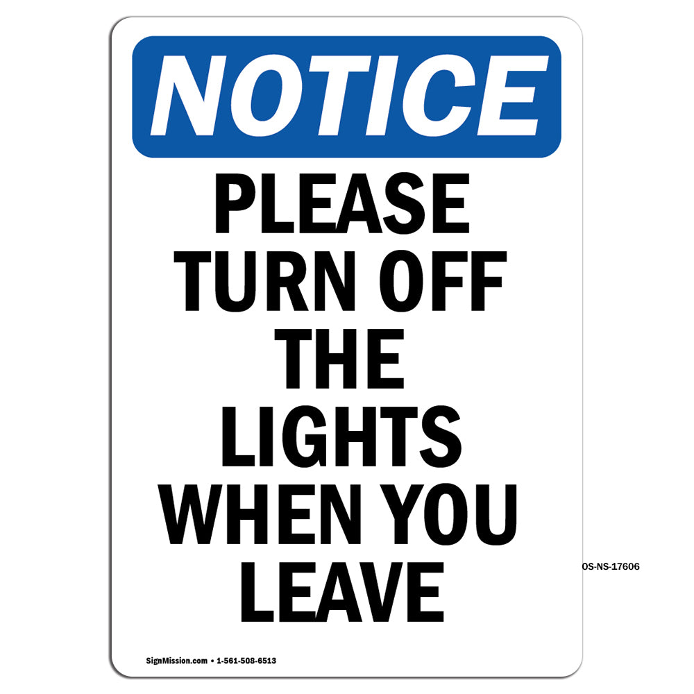 Please Turn Off The Lights When