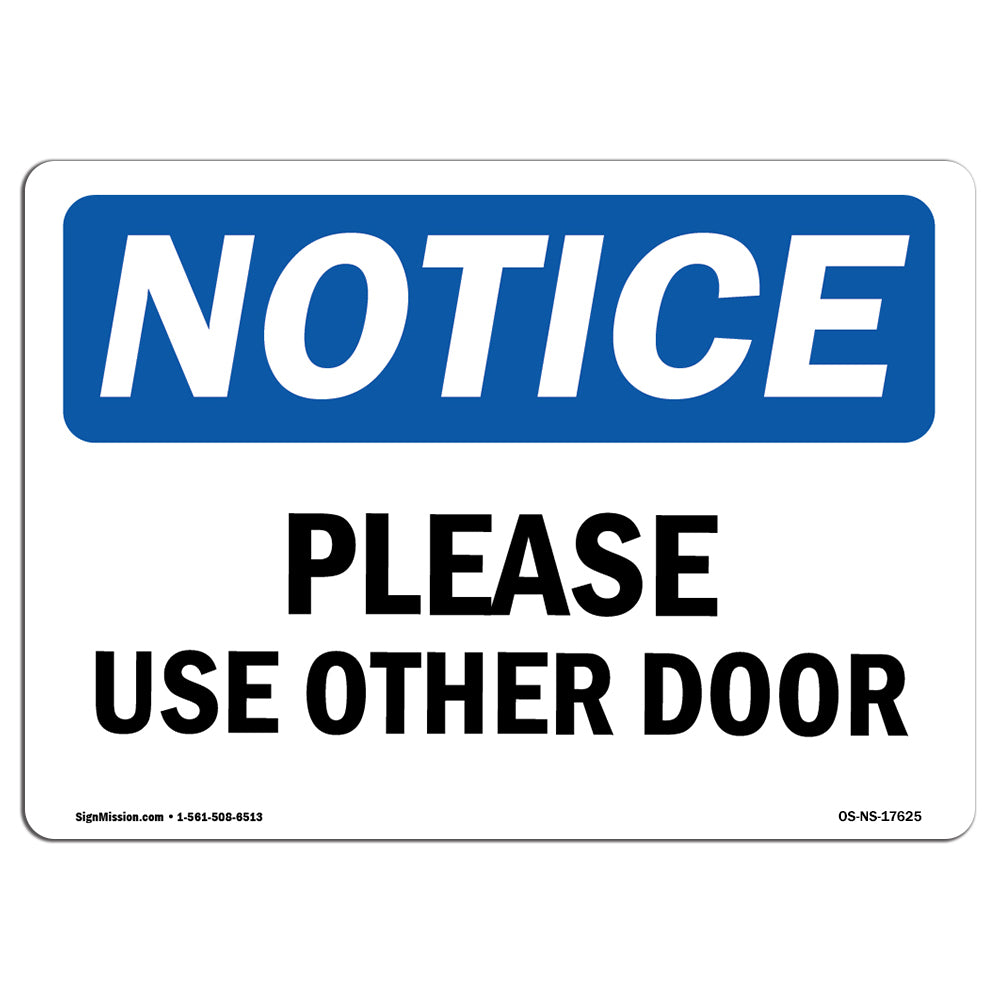 Please Use Other Door Sign