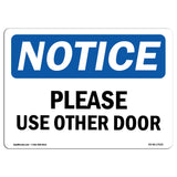 Please Use Other Door Sign