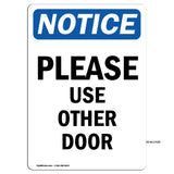 Please Use Other Door Sign
