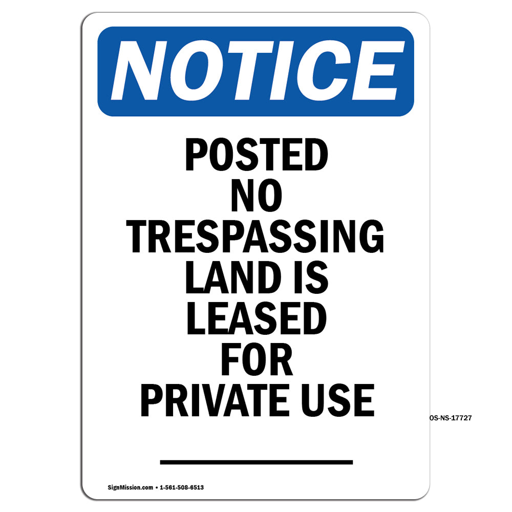 Posted No Trespassing Land Is Leased For