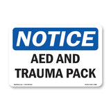 AED And Trauma Pack Sign