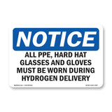 All PPE, Hard Hat, Glasses And Gloves Must