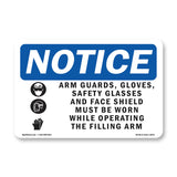 Arm Guards, Gloves, Safety Glasses