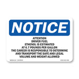 Attention Driver Fuel Ethanol Is Estimated