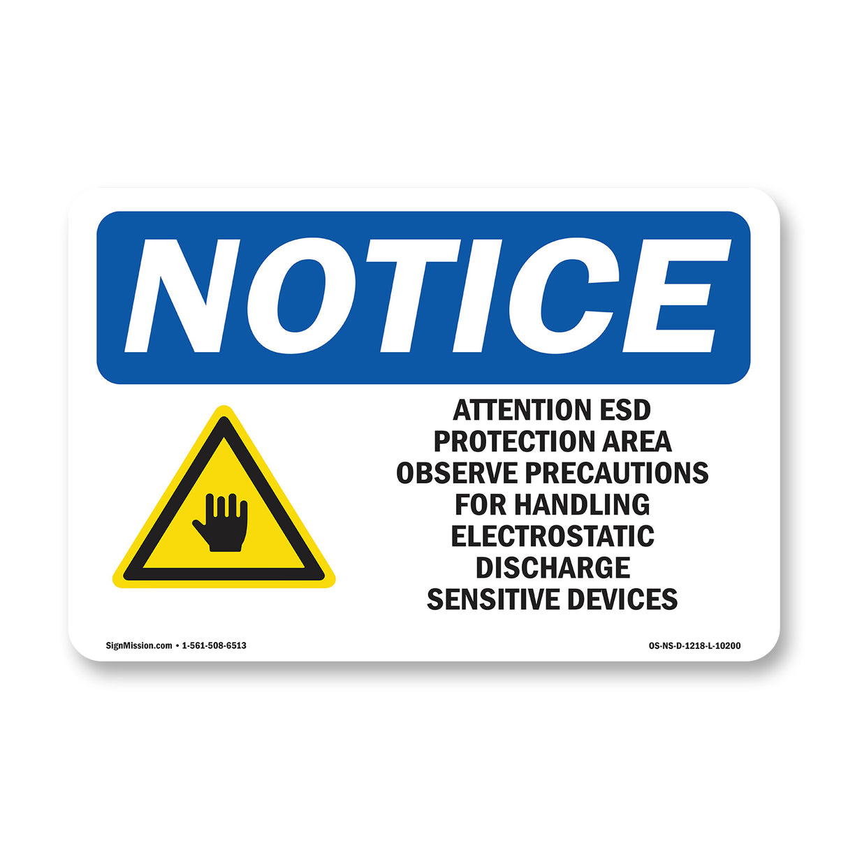 Attention ESD Protected Area