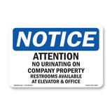 Attention No Urinating On Company Property