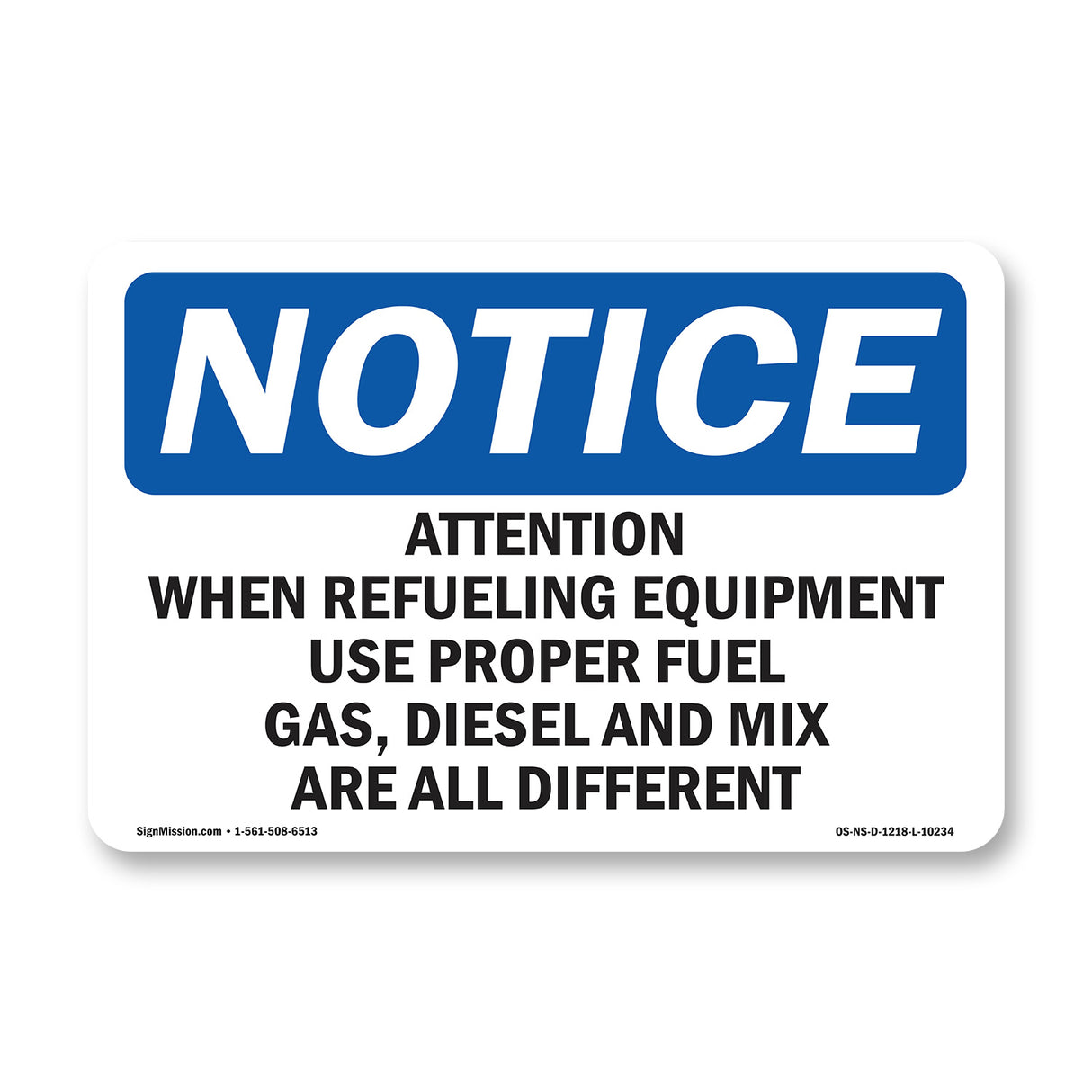 Attention! When Refueling Equipment